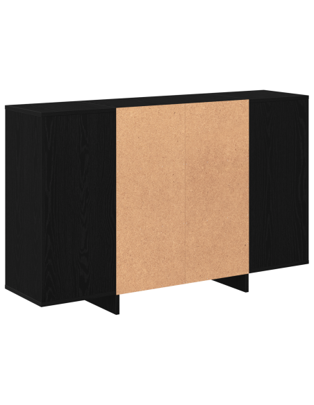 Credenza Rovere Nero 120 x 30 x 75 cm Legno multistrato