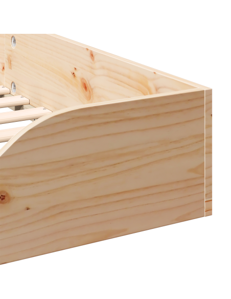 Struttura letto a terra Marrone 90 x 190 cm