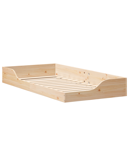 Struttura letto a terra Marrone 90 x 190 cm