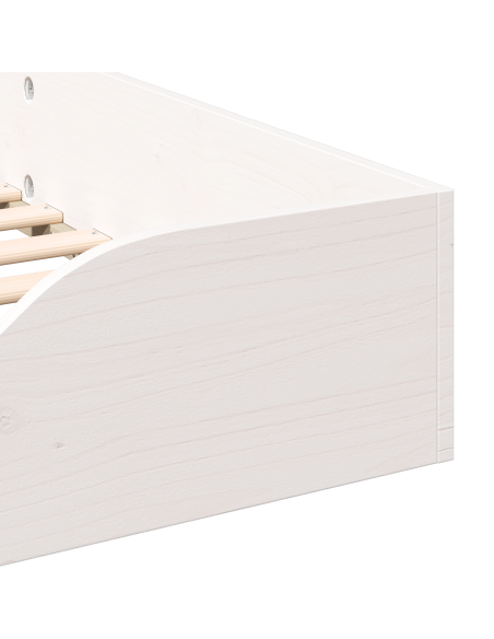 Struttura letto a terra Bianco 90 x 190 cm