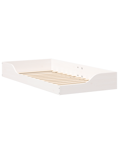 Struttura del letto Bianco 75 x 190 cm Pino massello