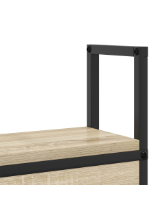 Testiera con Stazione di Carica e Storage rovere sonoma 75 cm 2