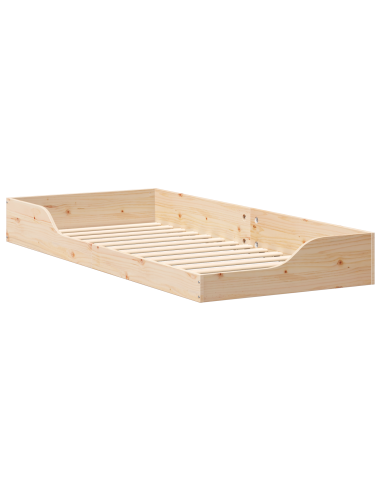 Struttura del letto Marrone 90 x 210 cm Pino massello