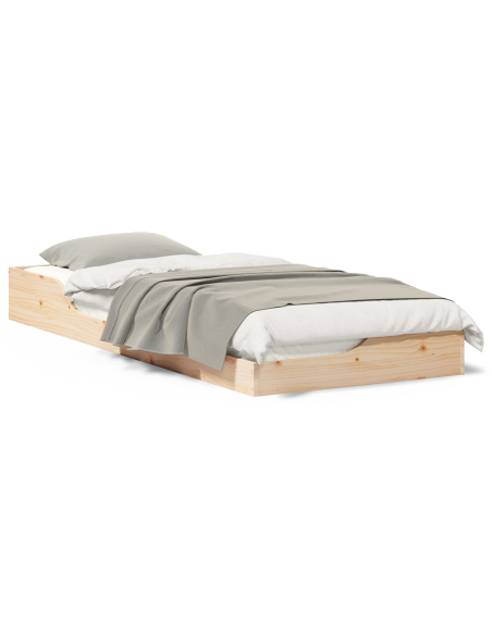 Struttura letto a terra Marrone 80 x 220 cm