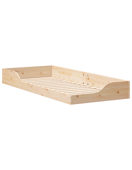 Struttura letto a terra Marrone 80 x 220 cm