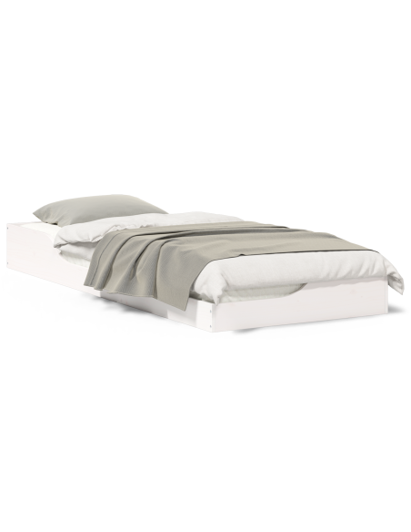 Struttura letto a terra Bianco 80 x 220 cm Legno