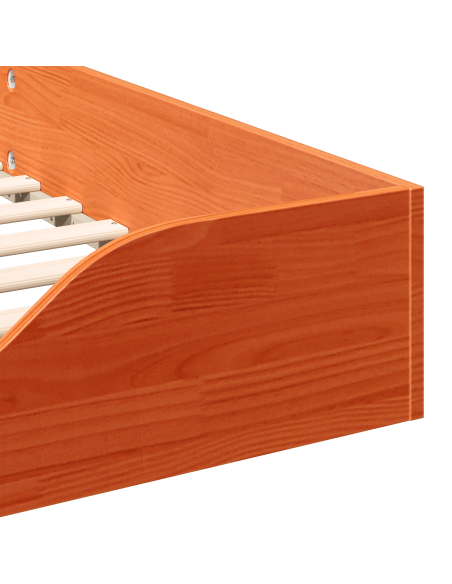 Struttura letto a terra Cera marrone 80 x 220 cm