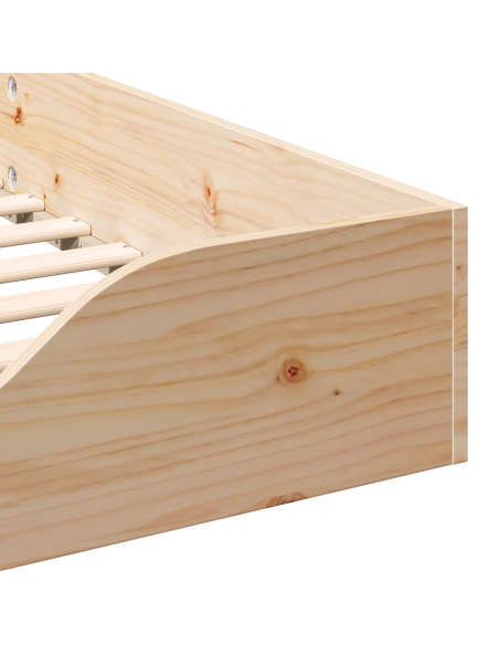 Struttura letto a terra Marrone 90 x 220 cm