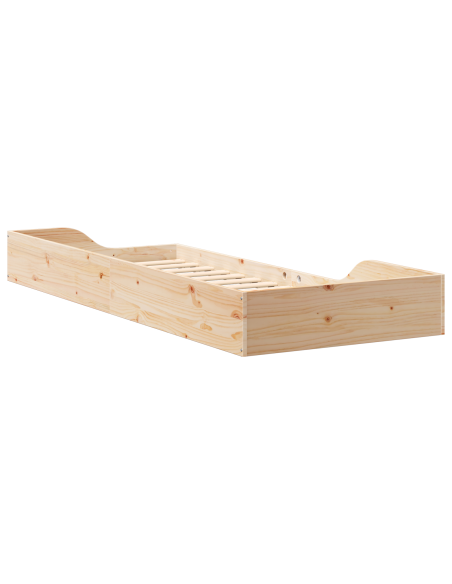 Struttura letto a terra Marrone 90 x 220 cm