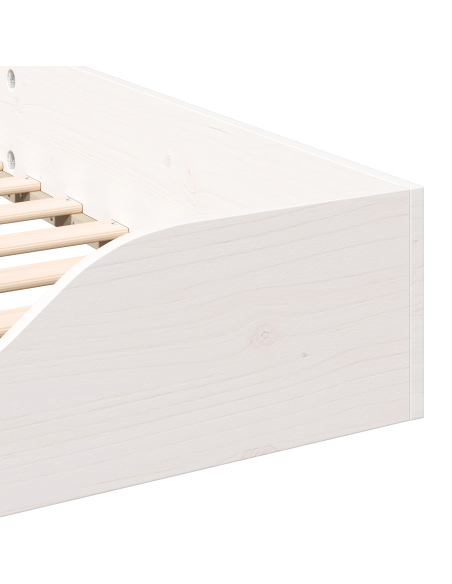 Struttura letto a terra Bianco 90 x 220 cm