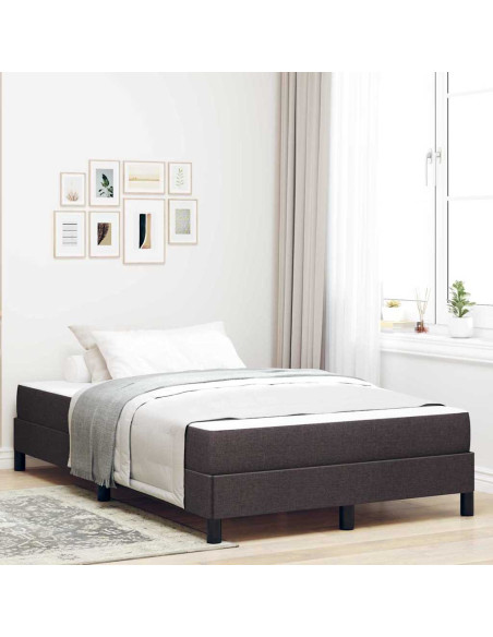 Letto a molle Altro Marrone scuro 120 x 190 cm Tessuto