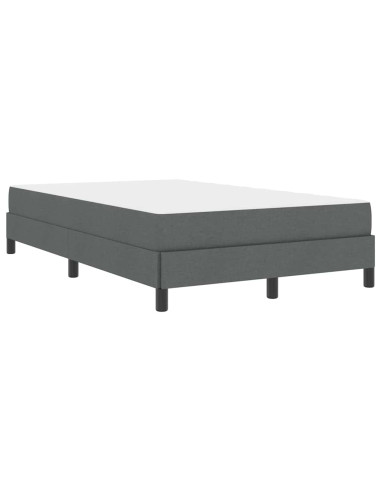 Letto a molle con materasso Grigio scuro 120 x 200 cm Tessuto