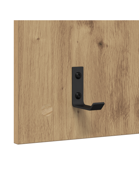 Appendiabiti a muro rovere artigianale 90 x 40 x 10 cm