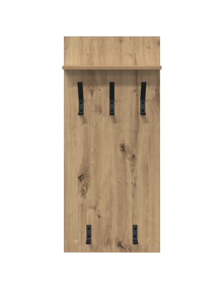 Appendiabiti a muro rovere artigianale 90 x 40 x 10 cm