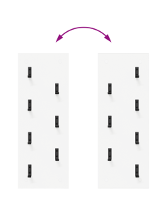 Appendiabiti a muro Bianco 30 x 1,5 x 80 cm Legno multistrato 2