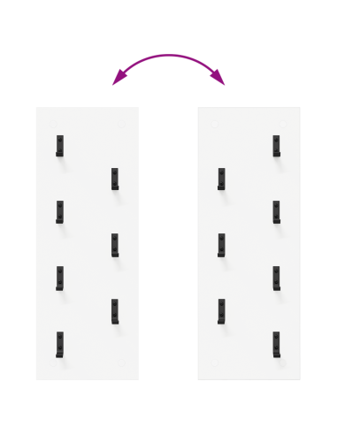 Appendiabiti a muro Bianco 30 x 1,5 x 80 cm Legno multistrato