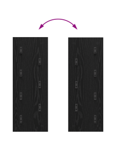 Appendiabiti a muro Rovere Nero 30 x 1,5 x 80 cm 2