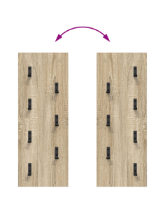 Appendiabiti a muro Rovere Sonoma 30 x 1,5 x 80 cm 2