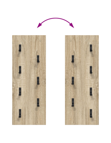 Appendiabiti a muro Rovere Sonoma 30 x 1,5 x 80 cm