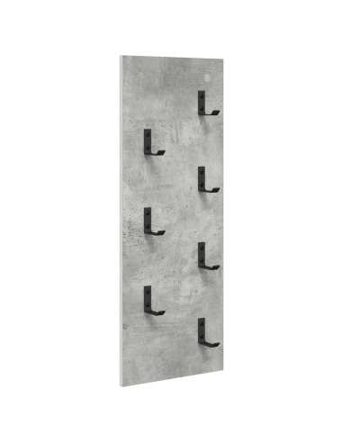 Appendiabiti a muro Grigio cemento 30 x 1,5 x 80 cm