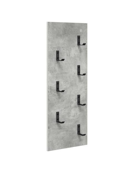 Appendiabiti a muro Grigio cemento 30 x 1.5 x 80 cm