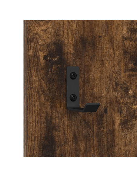 Appendiabiti a muro Rovere fumo 30 x 1.5 x 80 cm