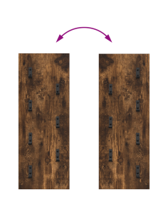 Appendiabiti a muro Rovere fumé 30 x 1,5 x 80 cm 2