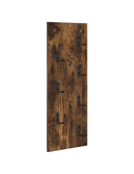Appendiabiti a muro Rovere fumo 30 x 1.5 x 80 cm