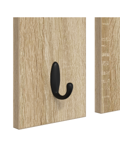 Appendiabiti a muro con specchio rovere sonoma 85 x 10 x 45 cm 2