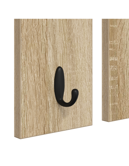 Appendiabiti a muro con specchio rovere sonoma 85 x 10 x 45 cm