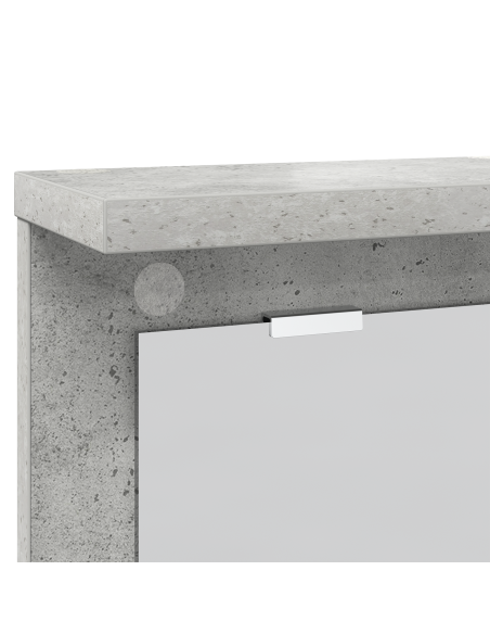 Appendiabiti a muro Grigio cemento 85 x 10 x 45 cm