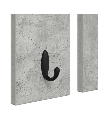 Appendiabiti a muro con specchio Grigio cemento 85 x 10 x 45 cm