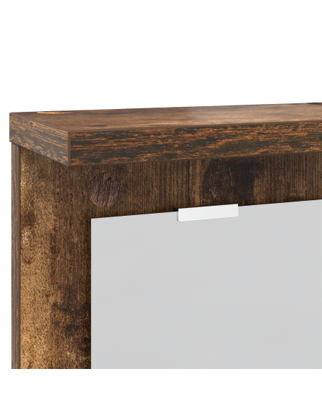 Appendiabiti a muro con lo scaffale Rovere fumo 85 x 10 x 45 cm