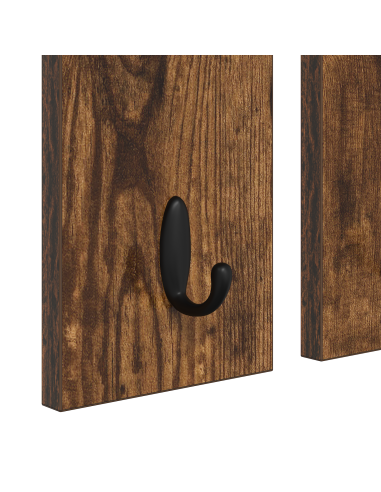 Appendiabiti a muro con lo scaffale Rovere fumo 85 x 10 x 45 cm