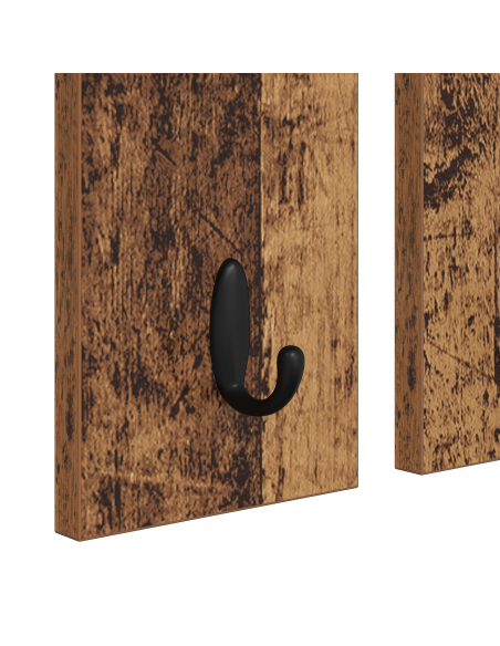 Appendiabiti a muro con specchio Legno vecchio 85 x 10 x 45 cm