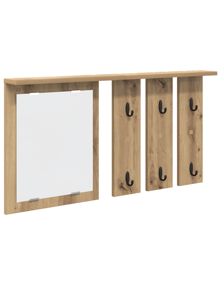 Appendiabiti a muro rovere artigianale 85 x 10 x 45 cm