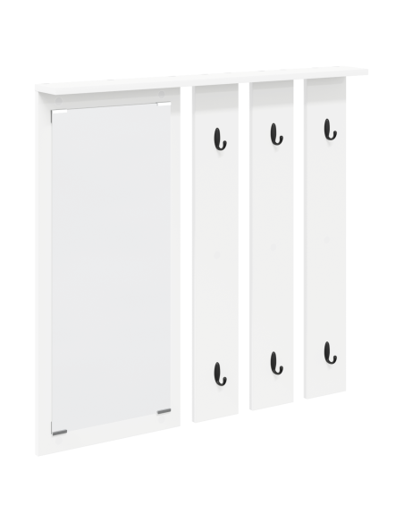Appendiabiti a muro Bianco 84 x 10 x 80 cm Legno multistrato