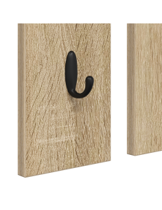 Appendiabiti a muro con specchio rovere sonoma 84 x 10 x 80 cm 2