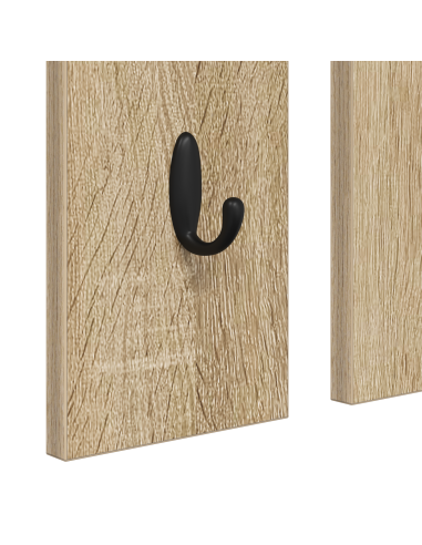 Appendiabiti a muro con specchio rovere sonoma 84 x 10 x 80 cm
