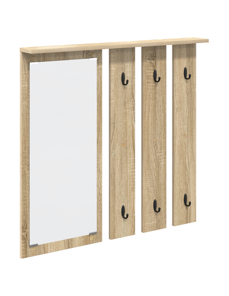 Appendiabiti a muro rovere sonoma 84 x 10 x 80 cm