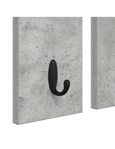 Appendiabiti a muro con specchio Grigio cemento 84 x 10 x 80 cm