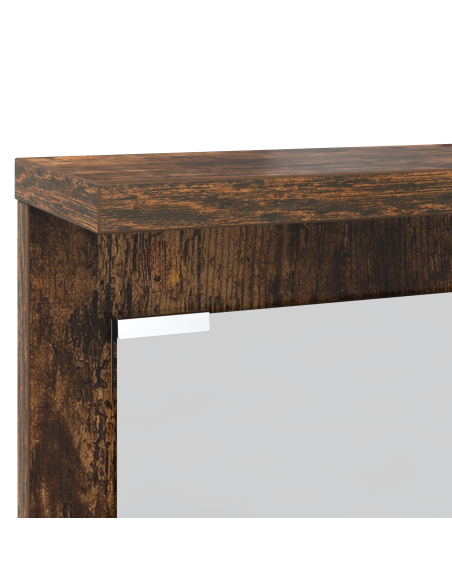 Appendiabiti a muro con lo scaffale Rovere fumo 84 x 10 x 80 cm