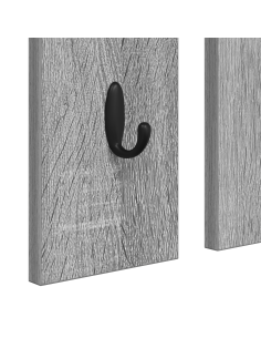 Appendiabiti a muro con specchio Grigio sonoma 84 x 10 x 80 cm 2