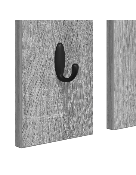 Appendiabiti a muro con specchio Grigio sonoma 84 x 10 x 80 cm