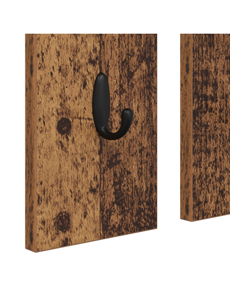 Appendiabiti a muro con specchio Legno vecchio 84 x 10 x 80 cm