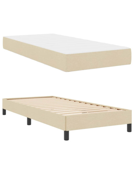 Letto a molle Altro Crema 100 x 200 cm Tessuto