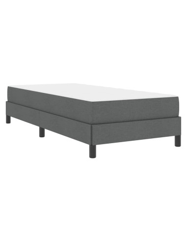 Letto a molle con materasso Grigio scuro 90 x 190 cm Tessuto