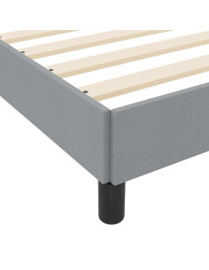 Letto a molle con materasso Grigio chiaro 120 x 190 cm Tessuto 2