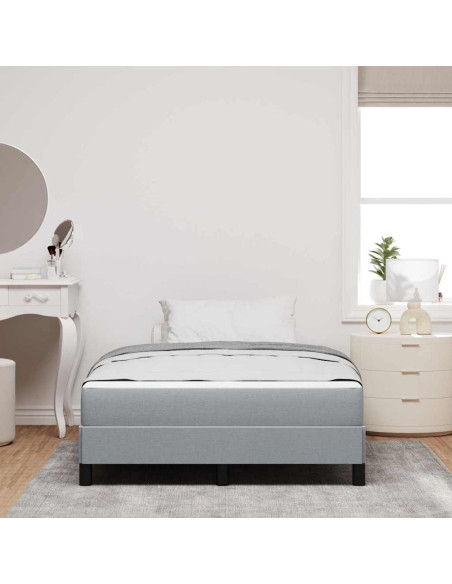 Letto a molle con materasso Grigio chiaro 120 x 190 cm Tessuto