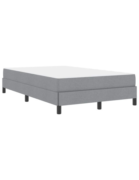 Letto a molle con materasso Grigio chiaro 120 x 190 cm Tessuto